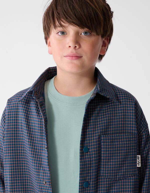 Oversized Padded Overshirt Donkerblauw SHOEBY BOYS