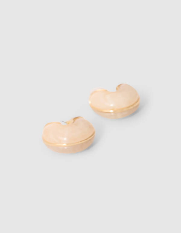 Half Hoop Oorbellen Gebroken Wit SHOEBY ACCESSOIRES