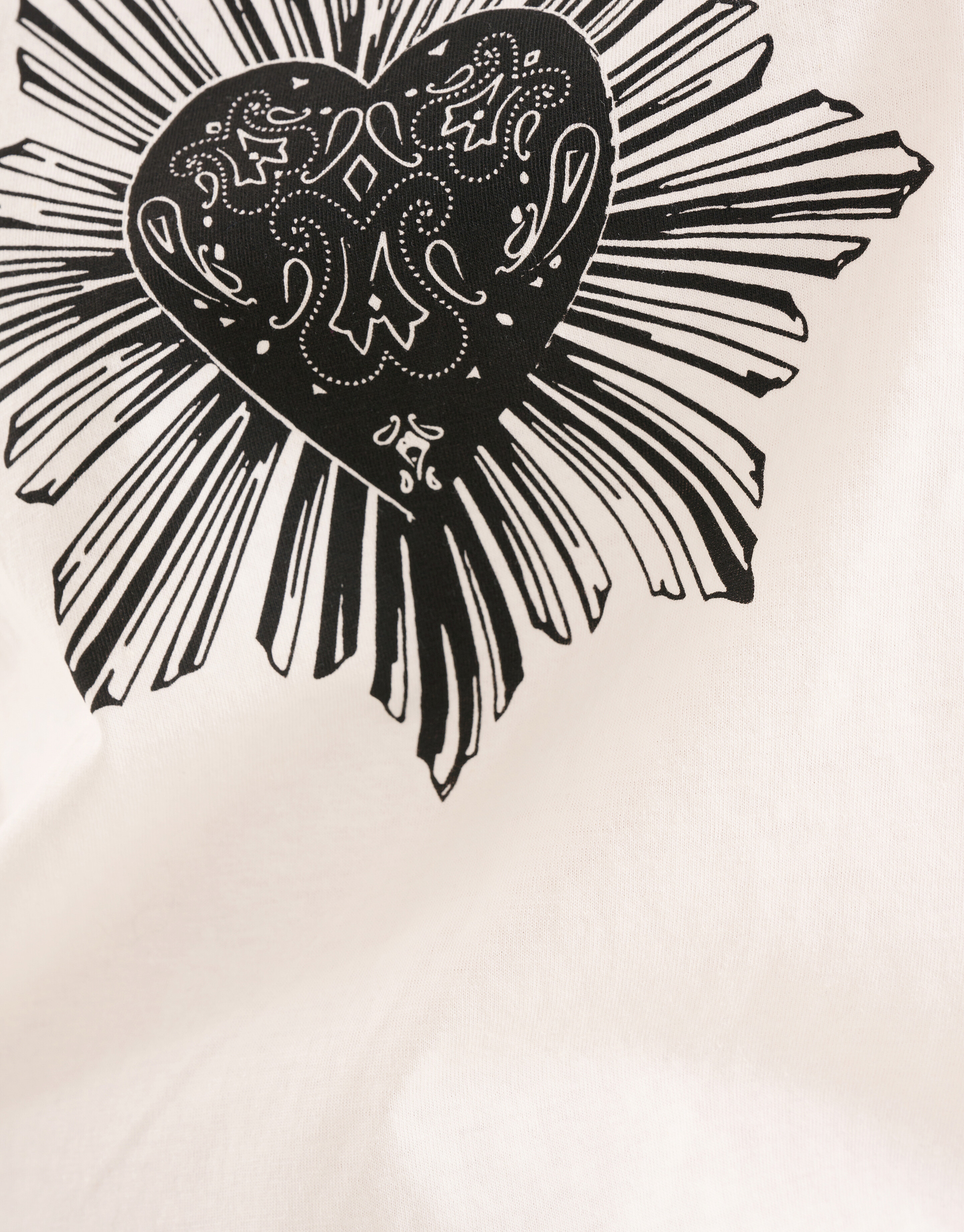 Heart Artwork T-shirt Gebroken Wit SHOEBY WOMEN