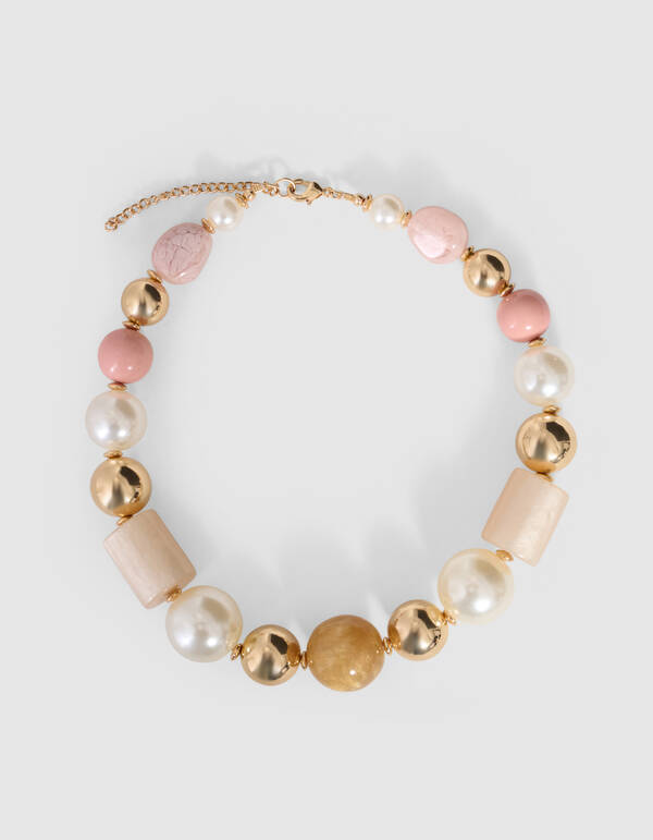 Mix Colour Stone Ketting Goud SHOEBY ACCESSOIRES