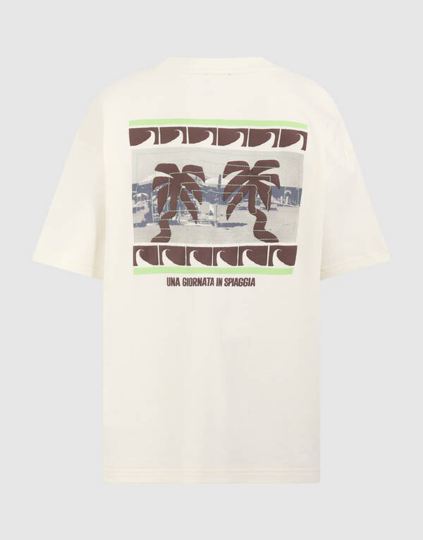 Spiaggia Artwork T-shirt Gebroken Wit SHOEBY BOYS