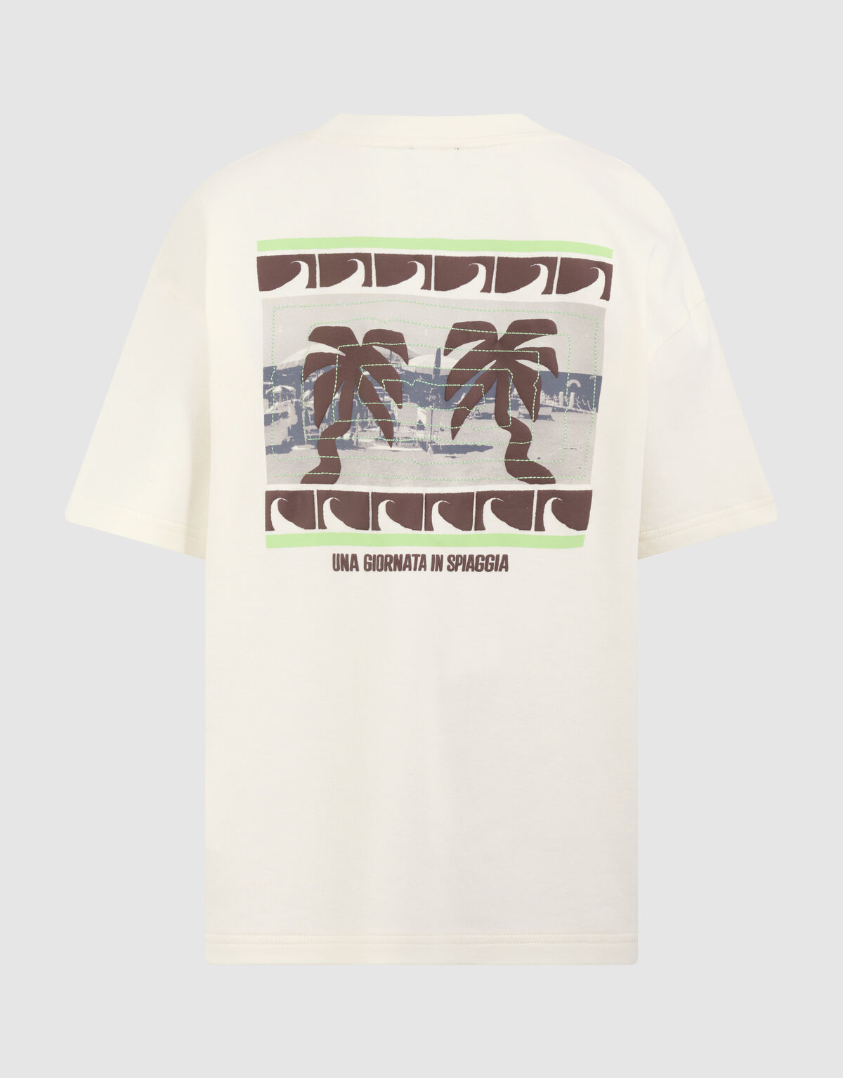 Spiaggia Artwork T-shirt Gebroken Wit SHOEBY BOYS