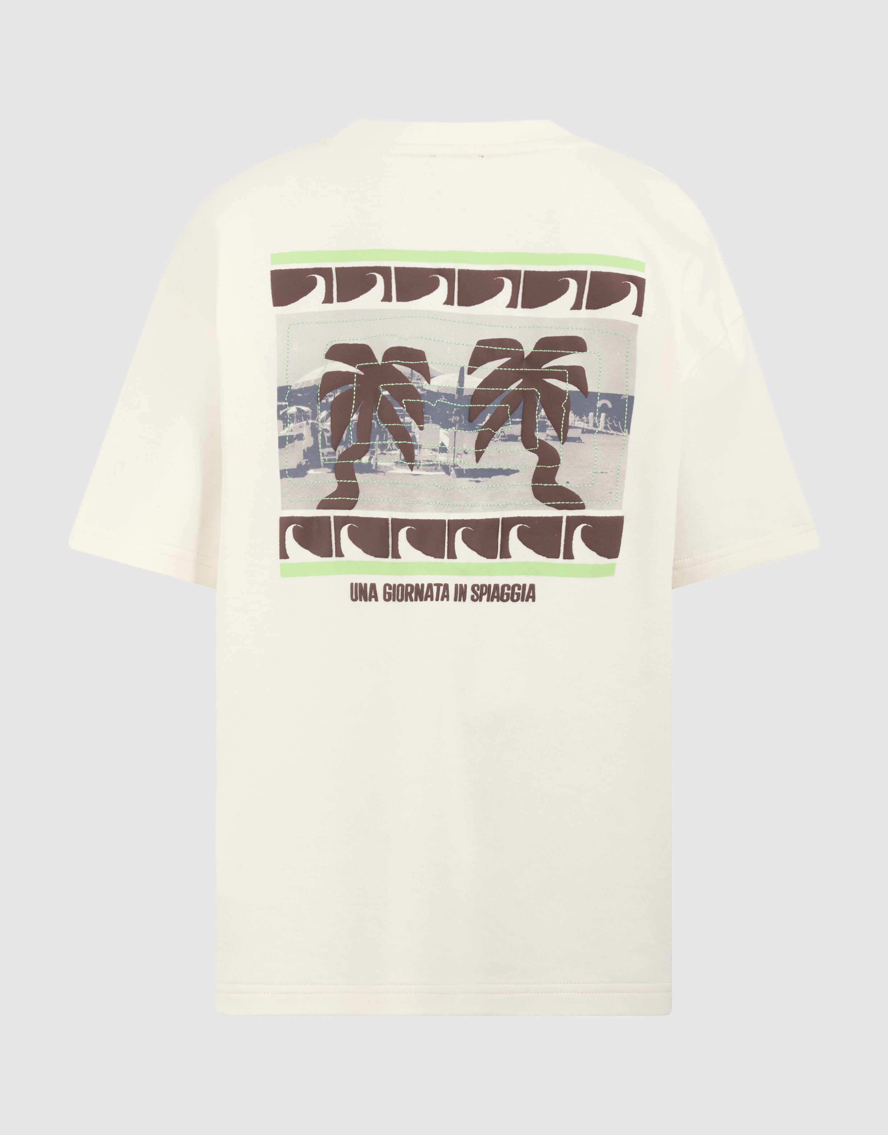 Spiaggia Artwork T-shirt Gebroken Wit SHOEBY BOYS