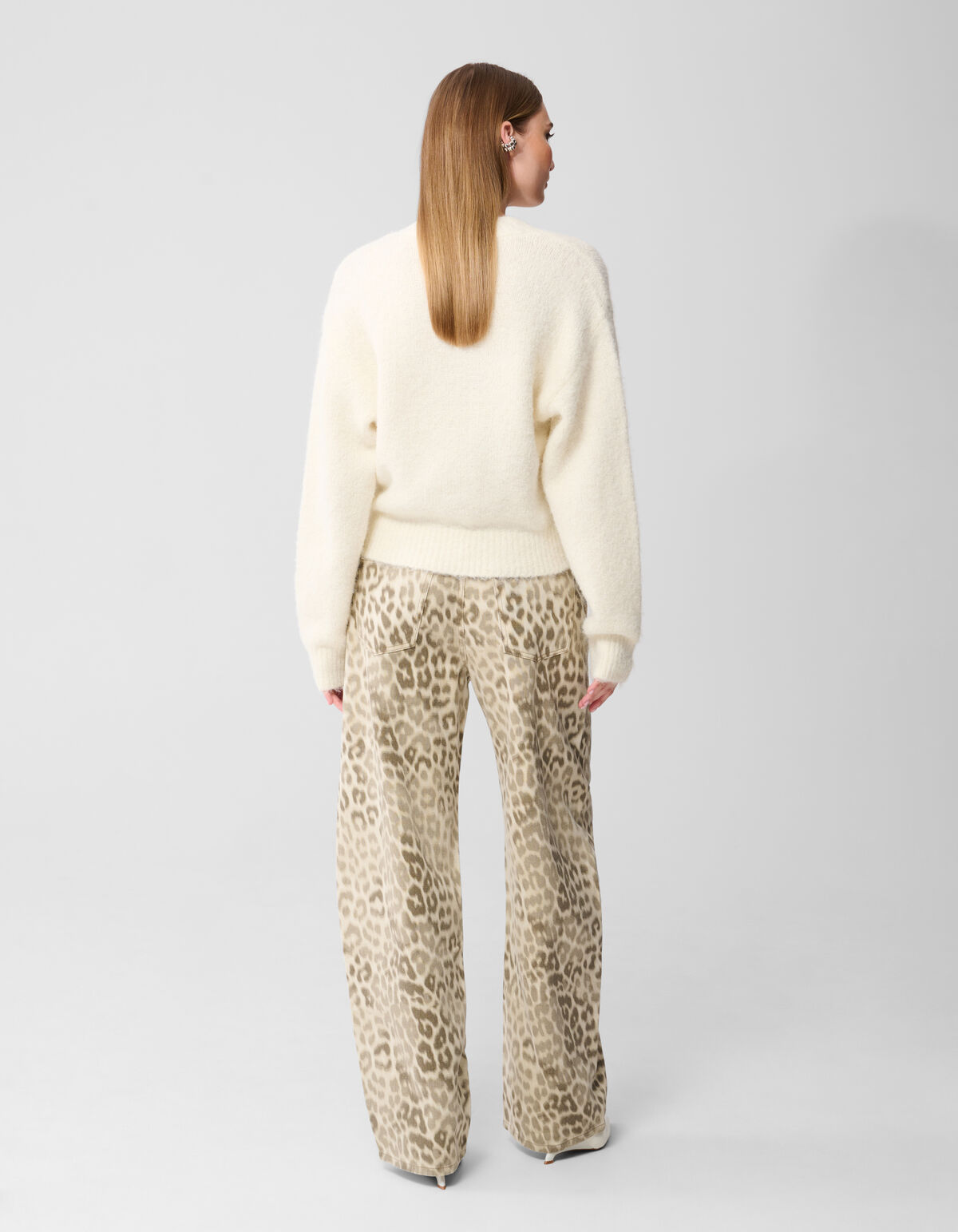 Leopard Baggy Fit Jeans Lichtbruin SHOEBY WOMEN