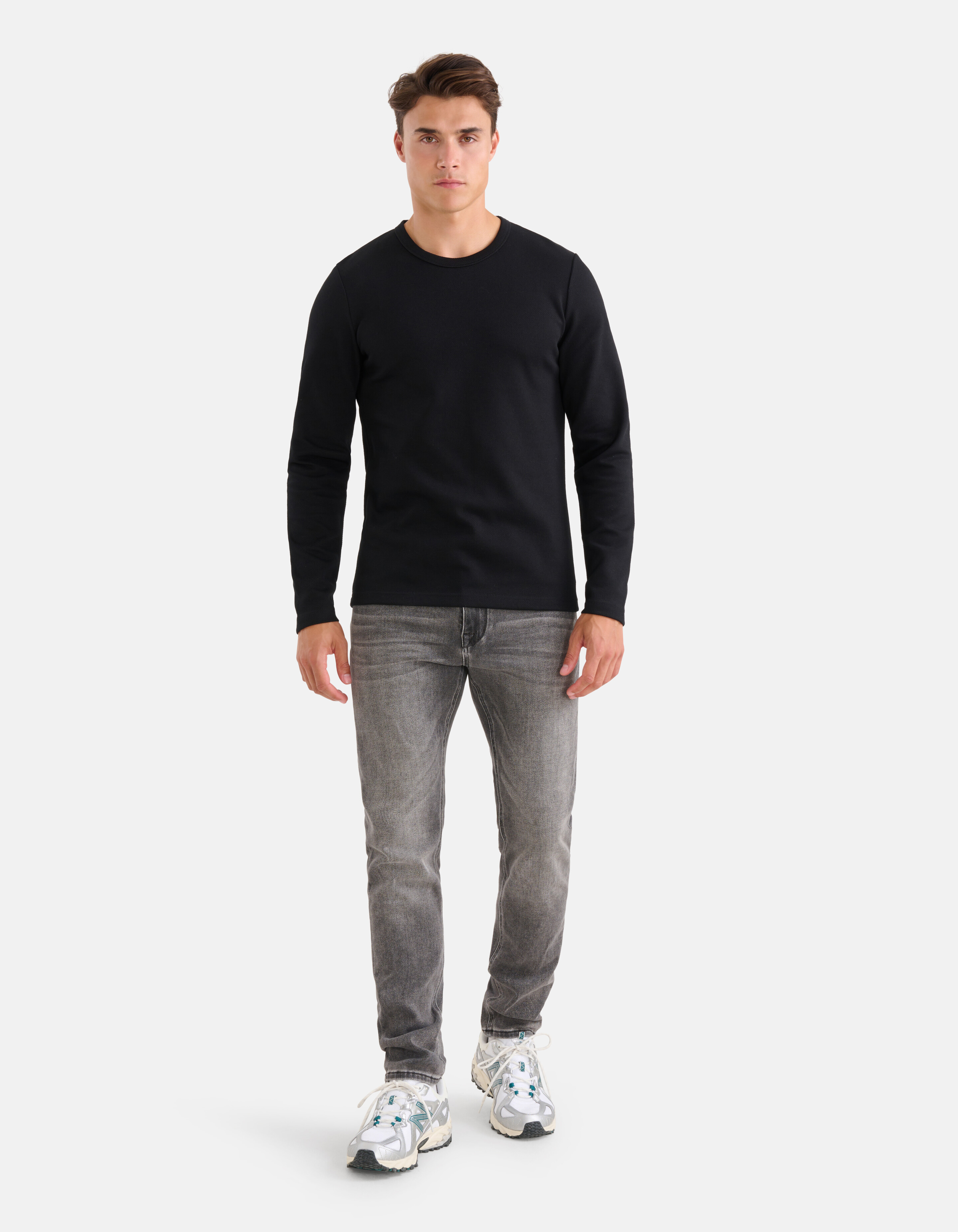 Structuur T-shirt Zwart SHOEBY MEN