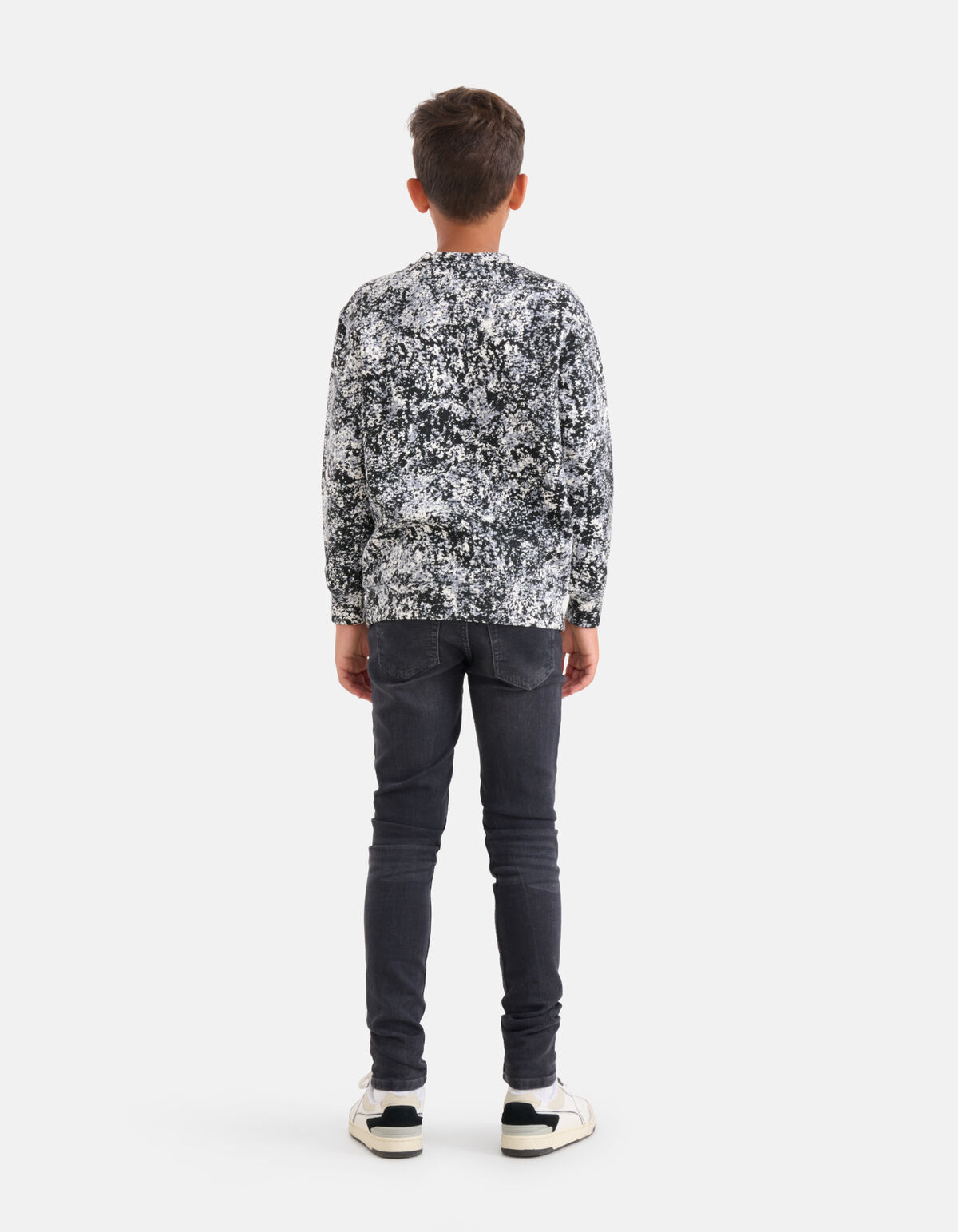 Printed Sweater Zwart/Wit SHOEBY BOYS