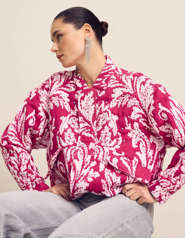 Oversized Jacquard Bomber Jack Roze SHOEBY WOMEN