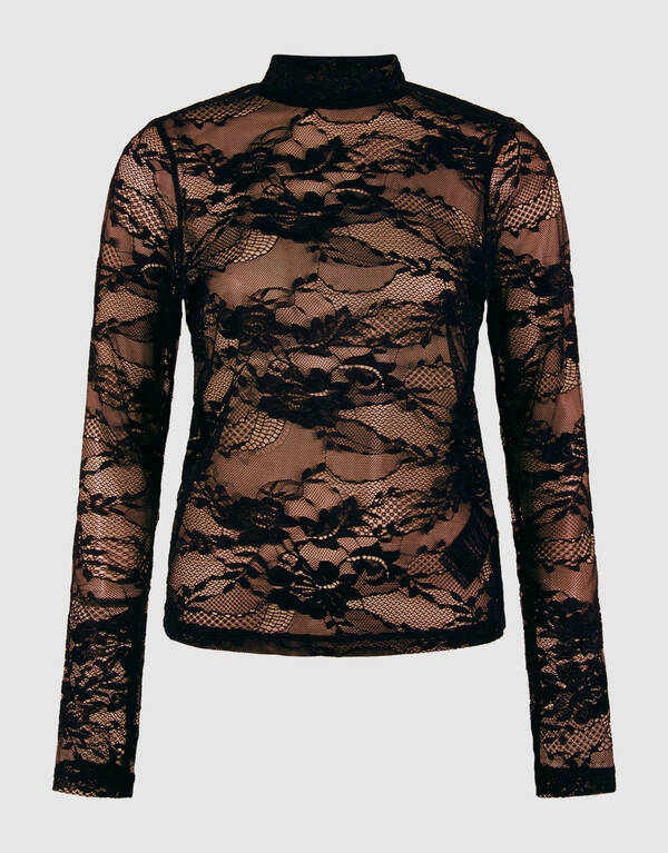 Kanten Top Zwart SHOEBY WOMEN