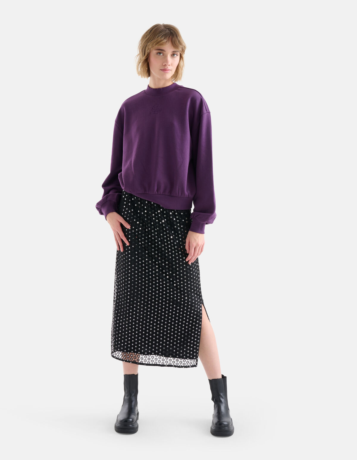 Basis Sweater Paars SHOEBY WOMEN