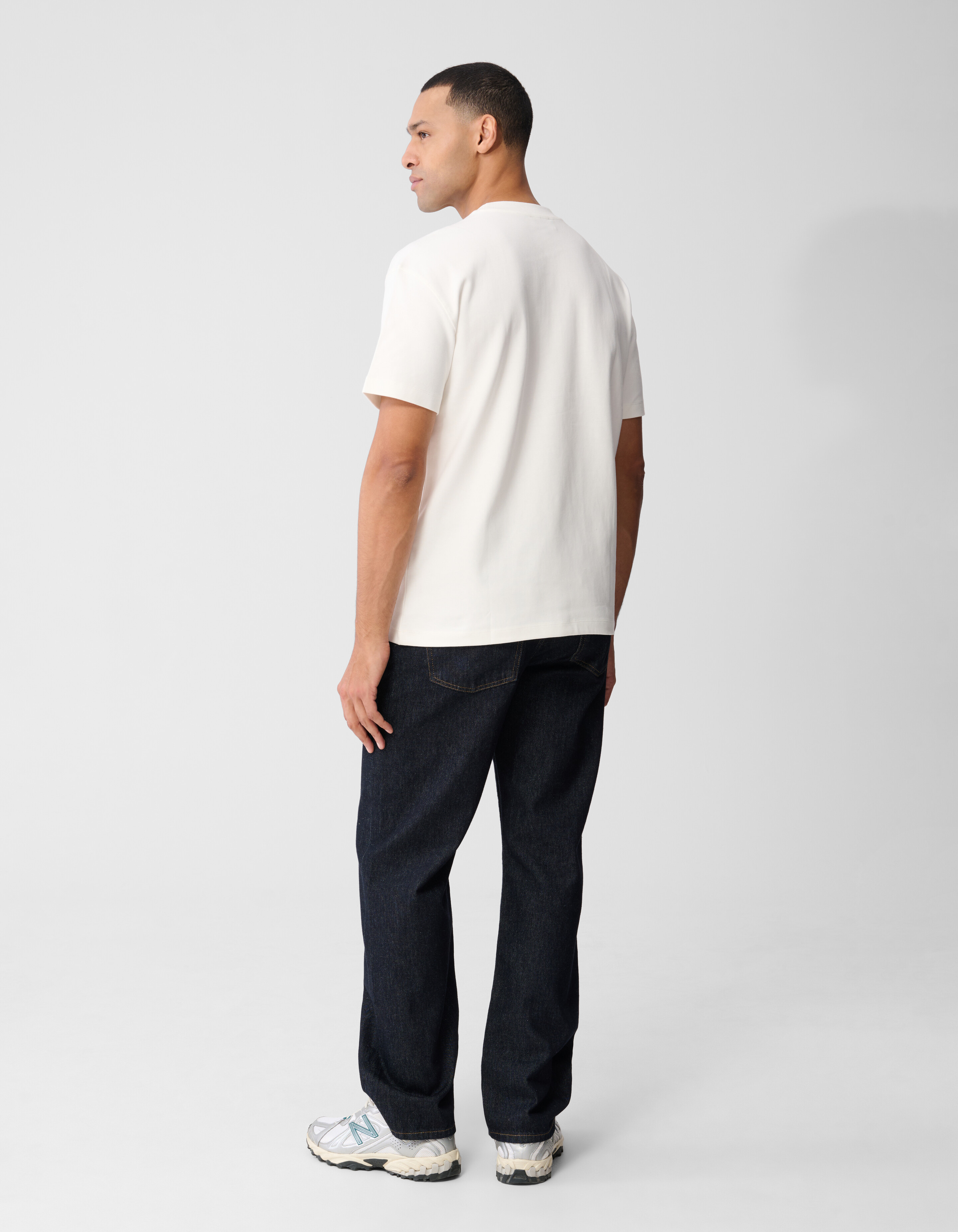 Basis Relaxed Fit T-shirt Gebroken Wit SHOEBY MEN