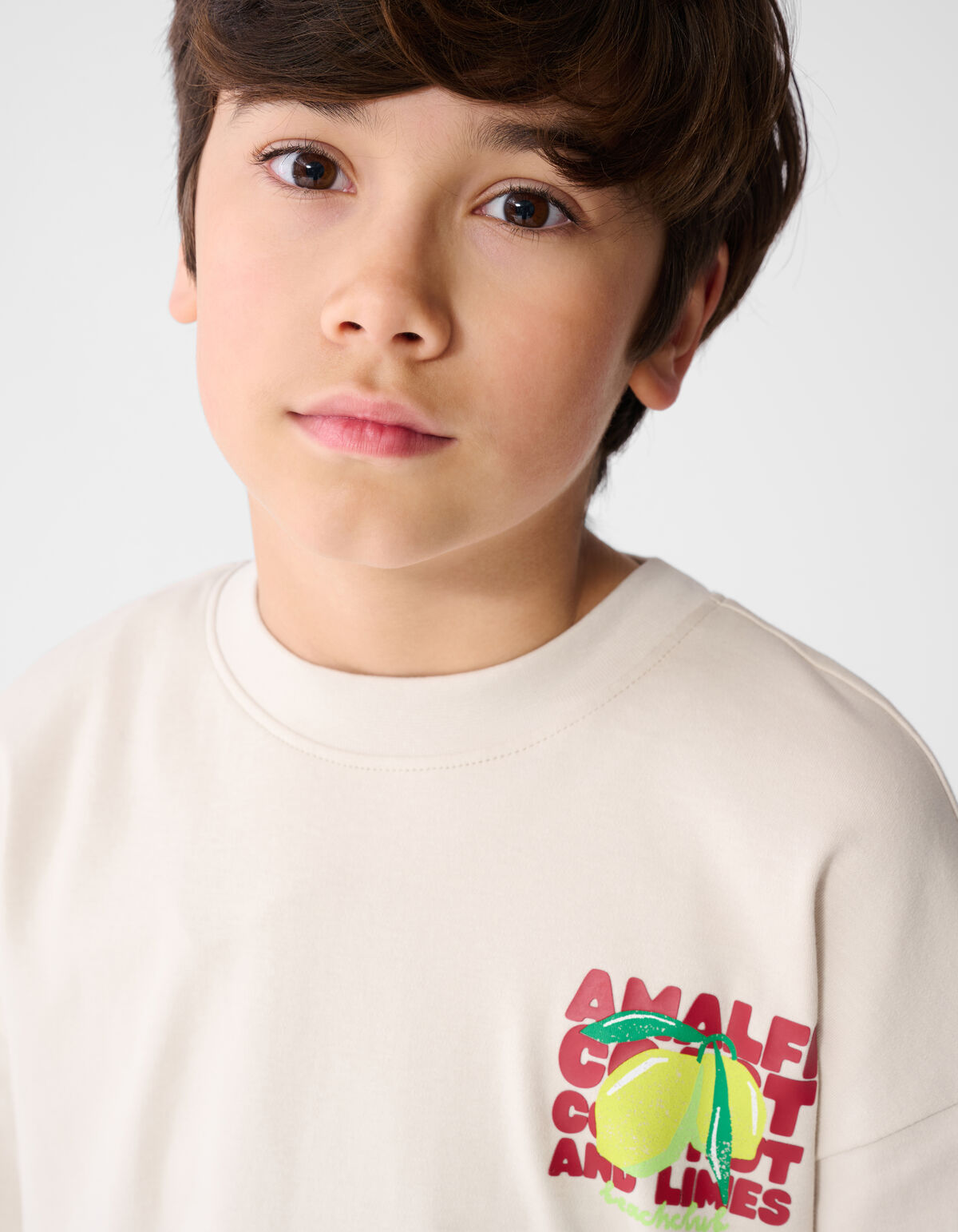 Amalfi Artwork T-shirt Beige SHOEBY BOYS