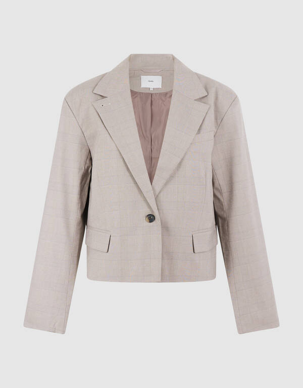 Ruiten Cropped Blazer Lichtgrijs SHOEBY WOMEN
