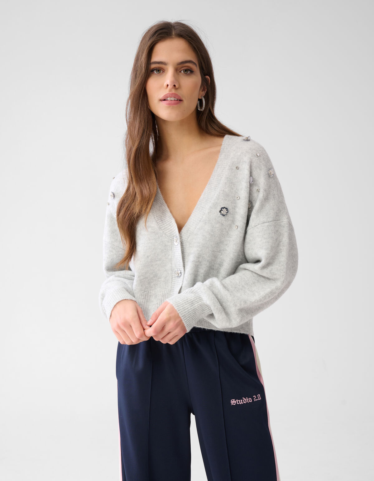 Strass Vest Grijs SHOEBY WOMEN