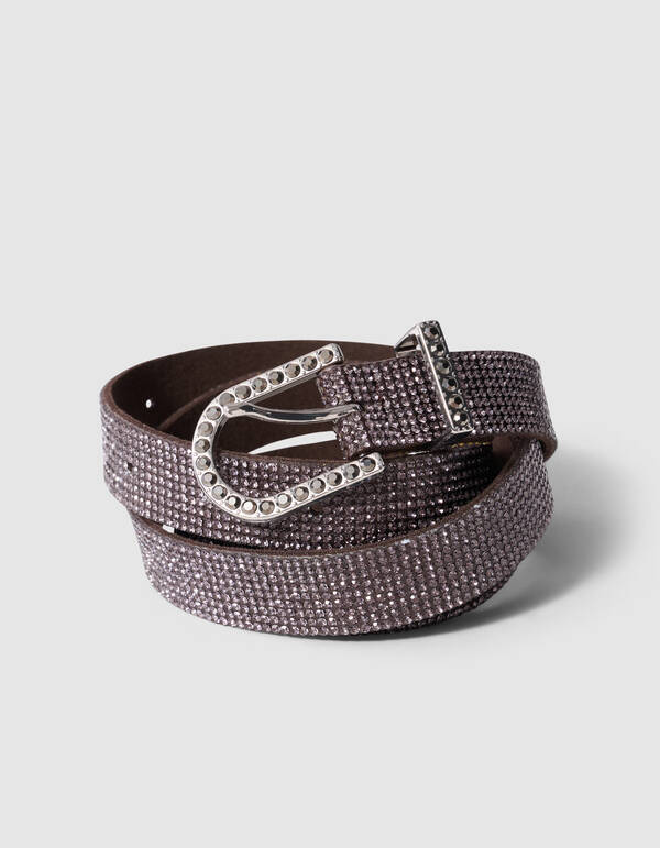 Strass Riem Bruin SHOEBY ACCESSOIRES