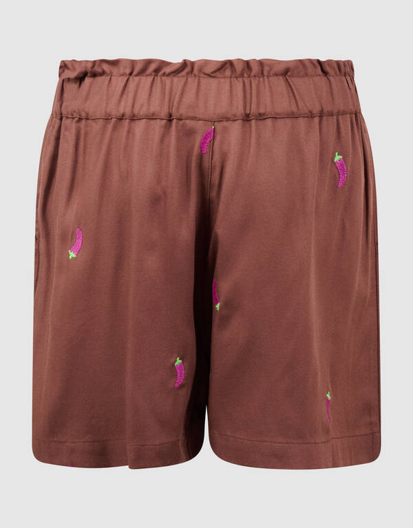 Chili Embroidery Short Bruin SHOEBY GIRLS