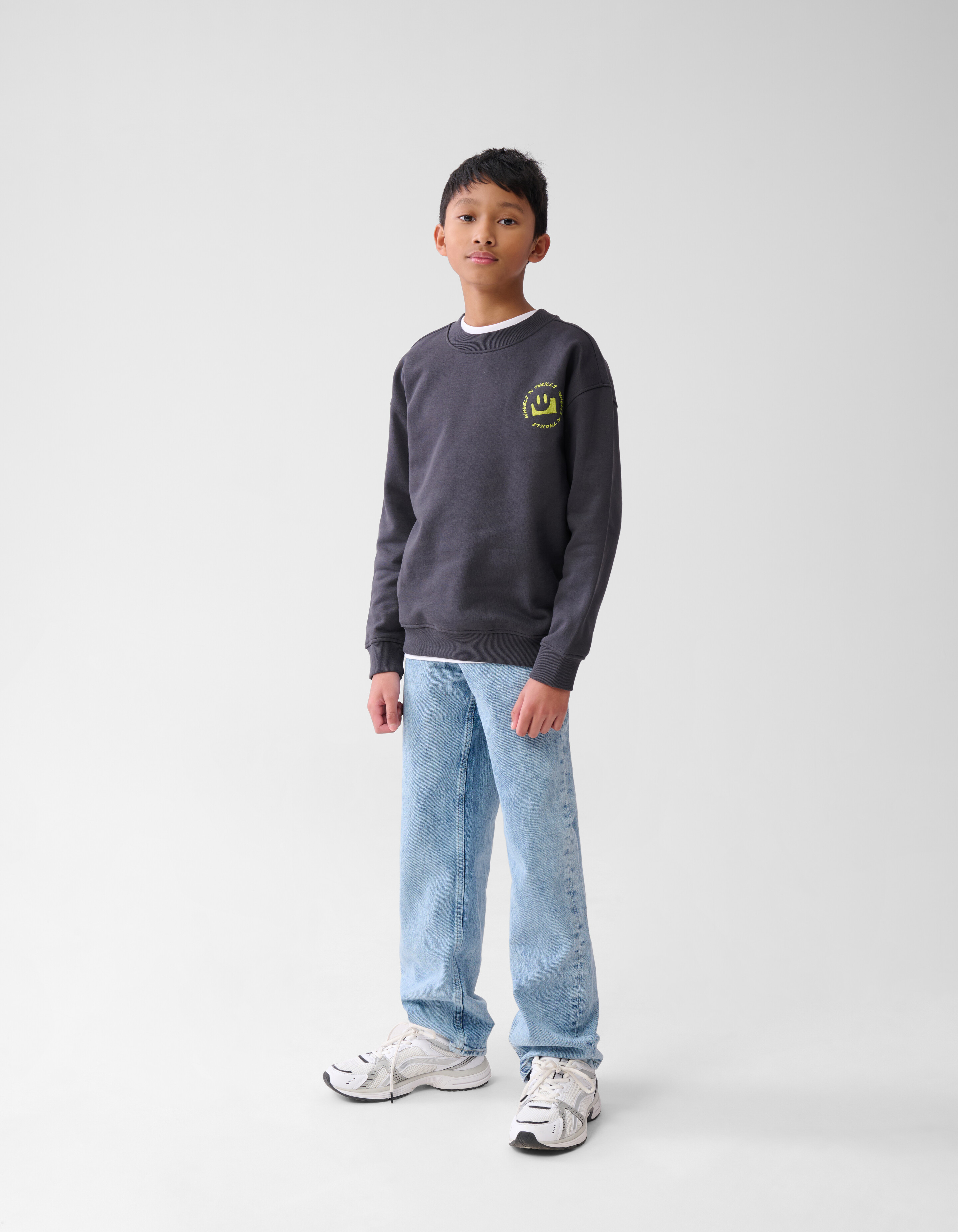 Artwork Sweater Donkergrijs SHOEBY BOYS