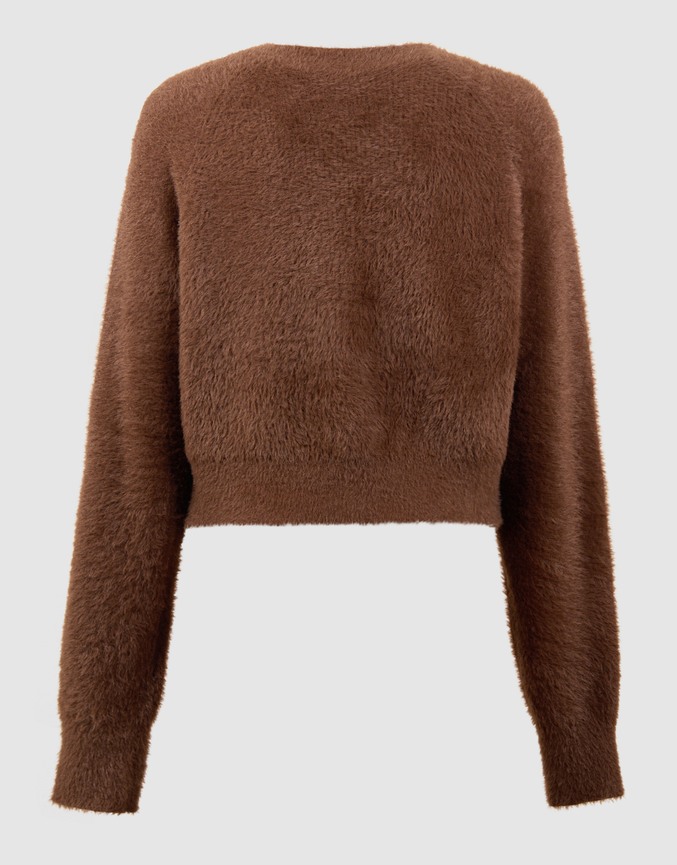 Harig Strik Vest Bruin SHOEBY GIRLS