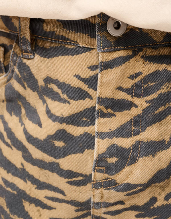 Tijger Wide Leg Jeans Bruin SHOEBY GIRLS