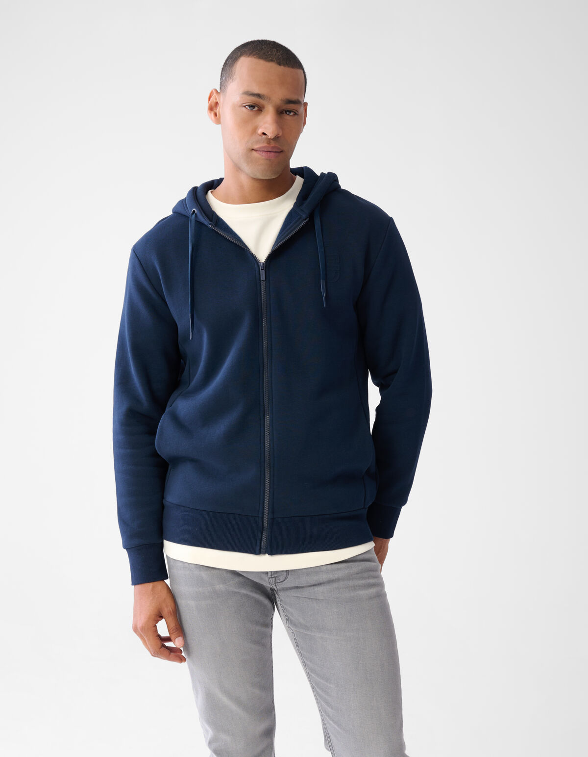 Zipper Hoodie Donkerblauw SHOEBY MEN