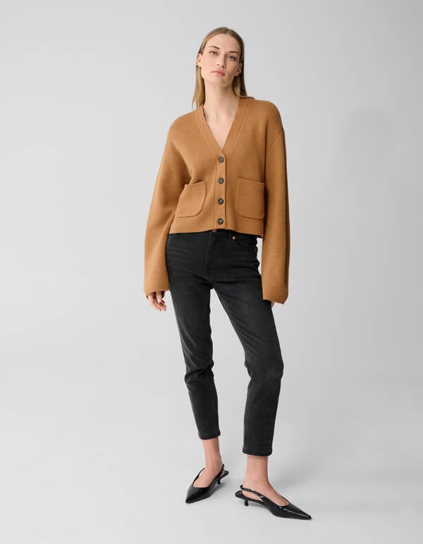 V-Hals Vest Camel By Lonneke SHOEBY WOMEN