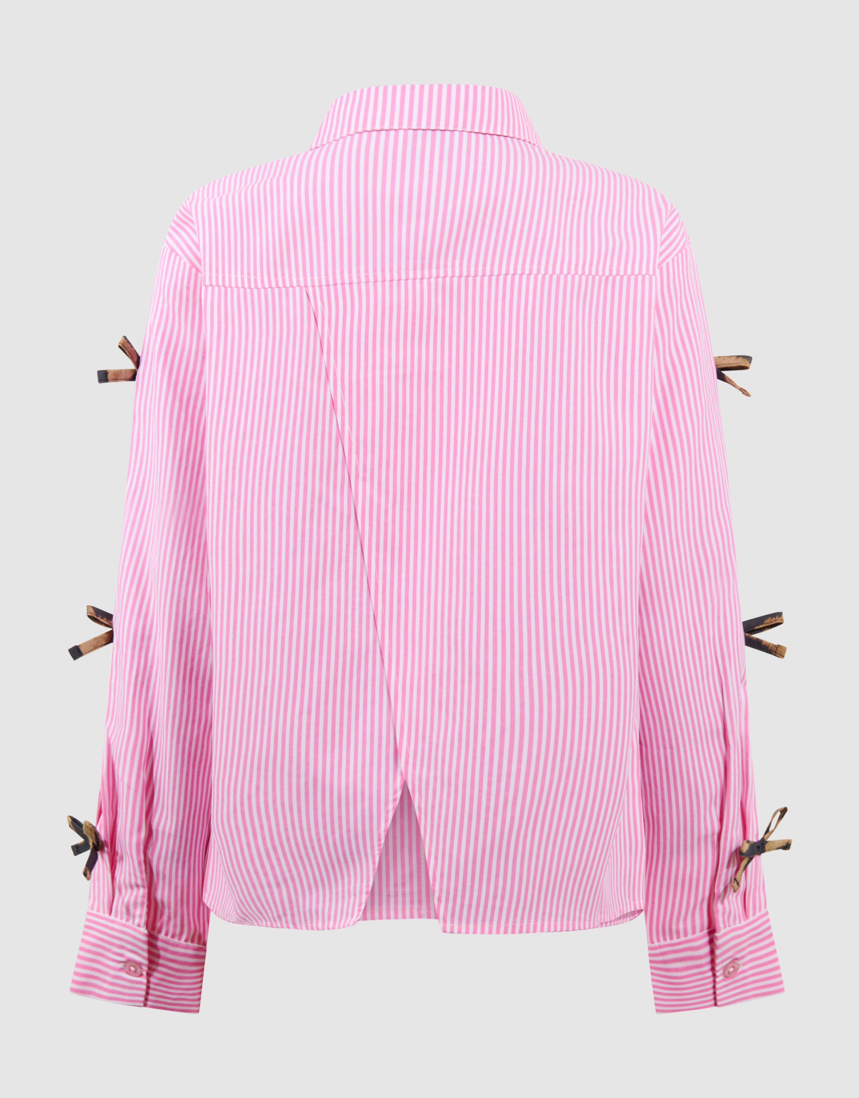 Pinstripe Strik Blouse Lichtroze SHOEBY GIRLS