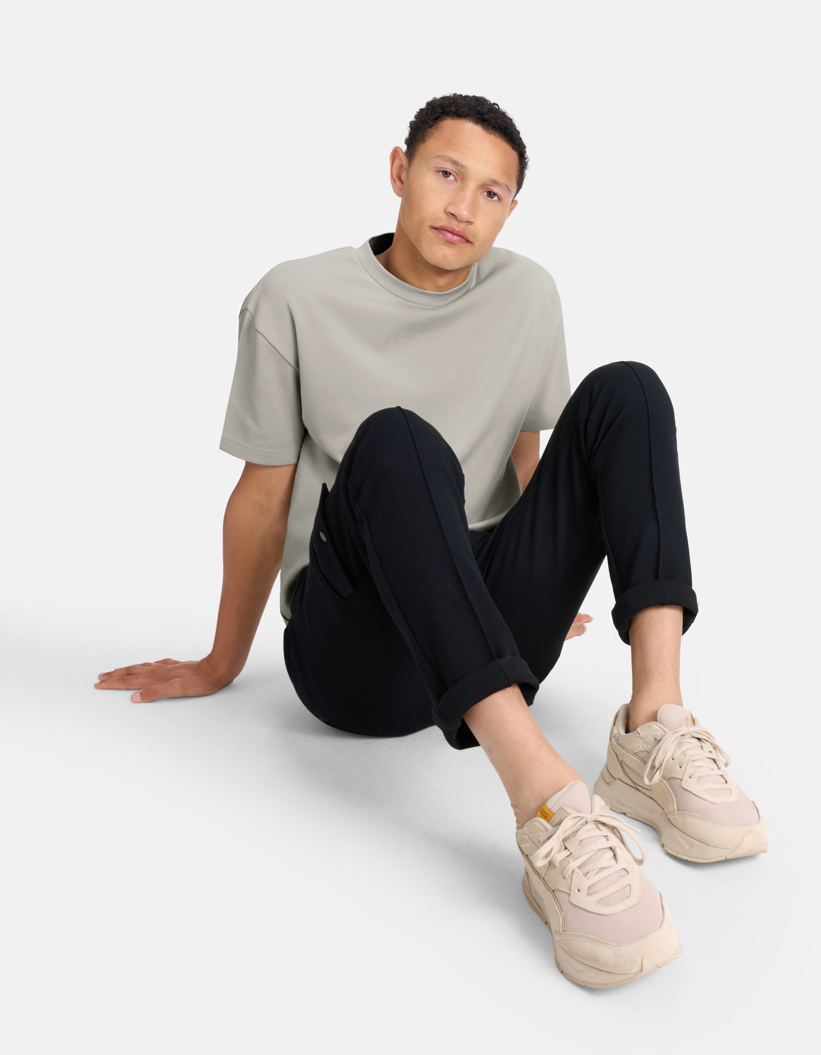 Relaxed Fit T-shirt Beige SHOEBY MEN