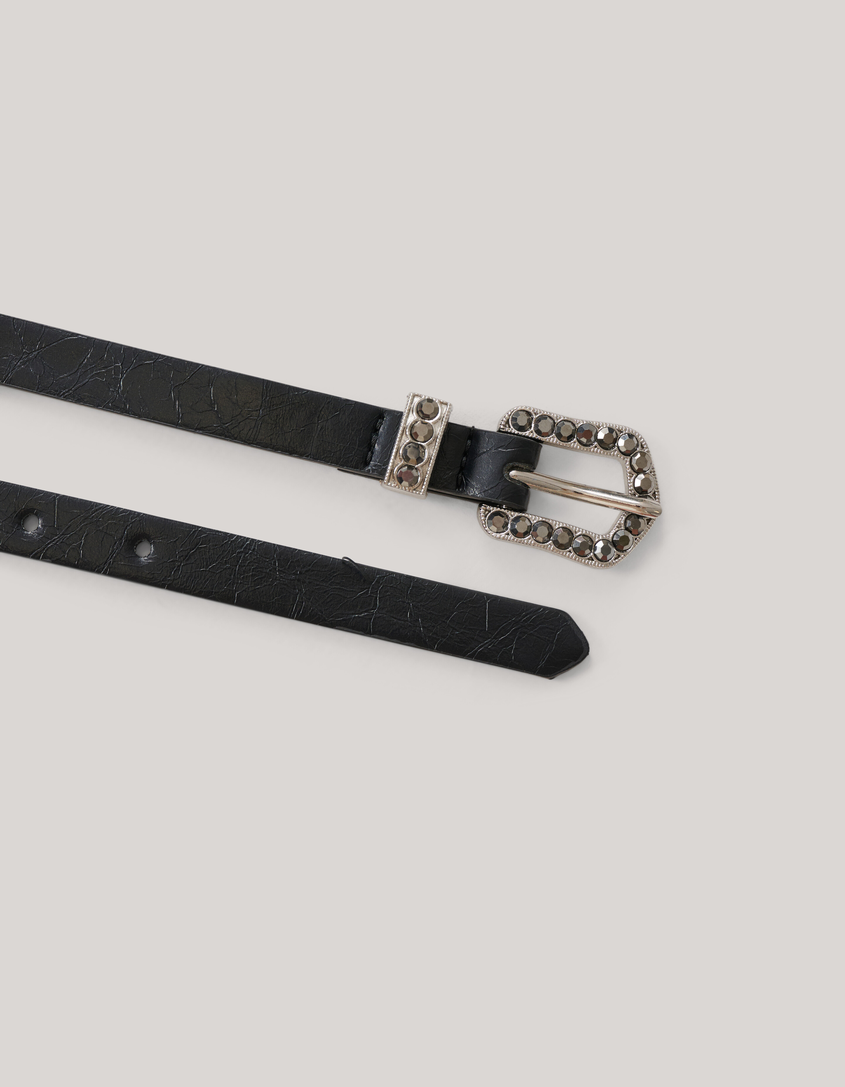 Western Strass Riem Zwart SHOEBY ACCESSOIRES