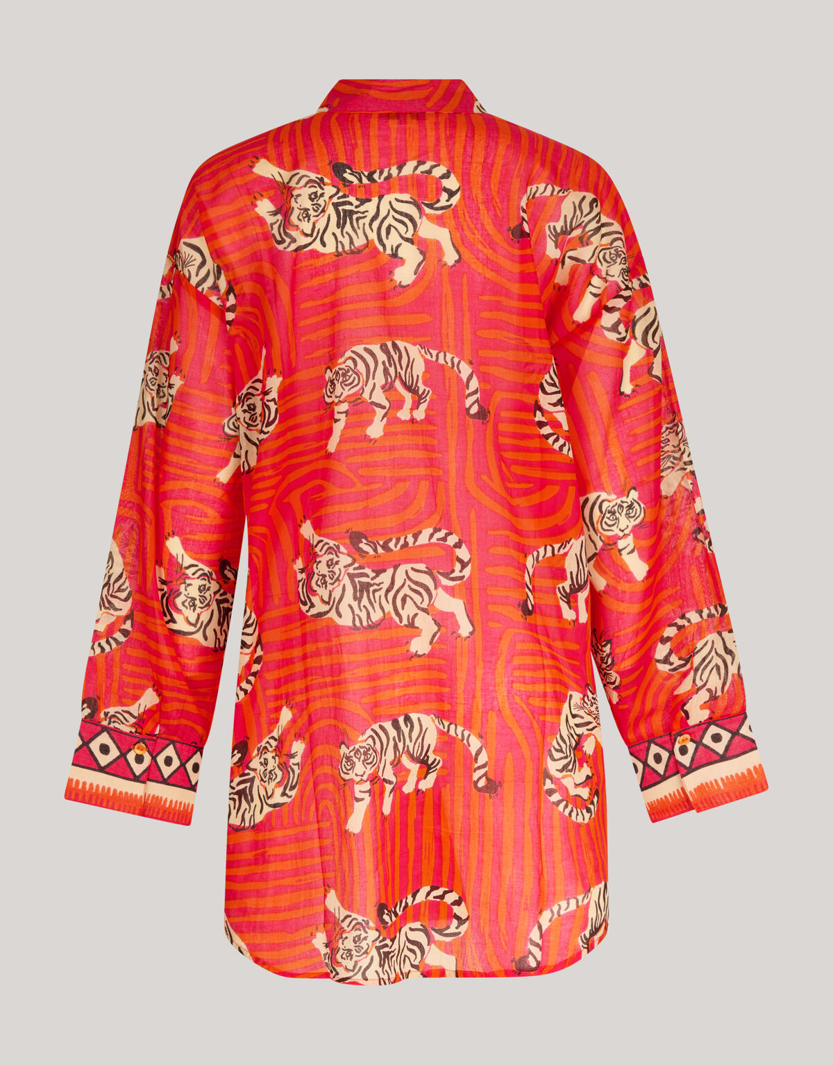 Printed Beach Blouse Rood SHOEBY WOMEN