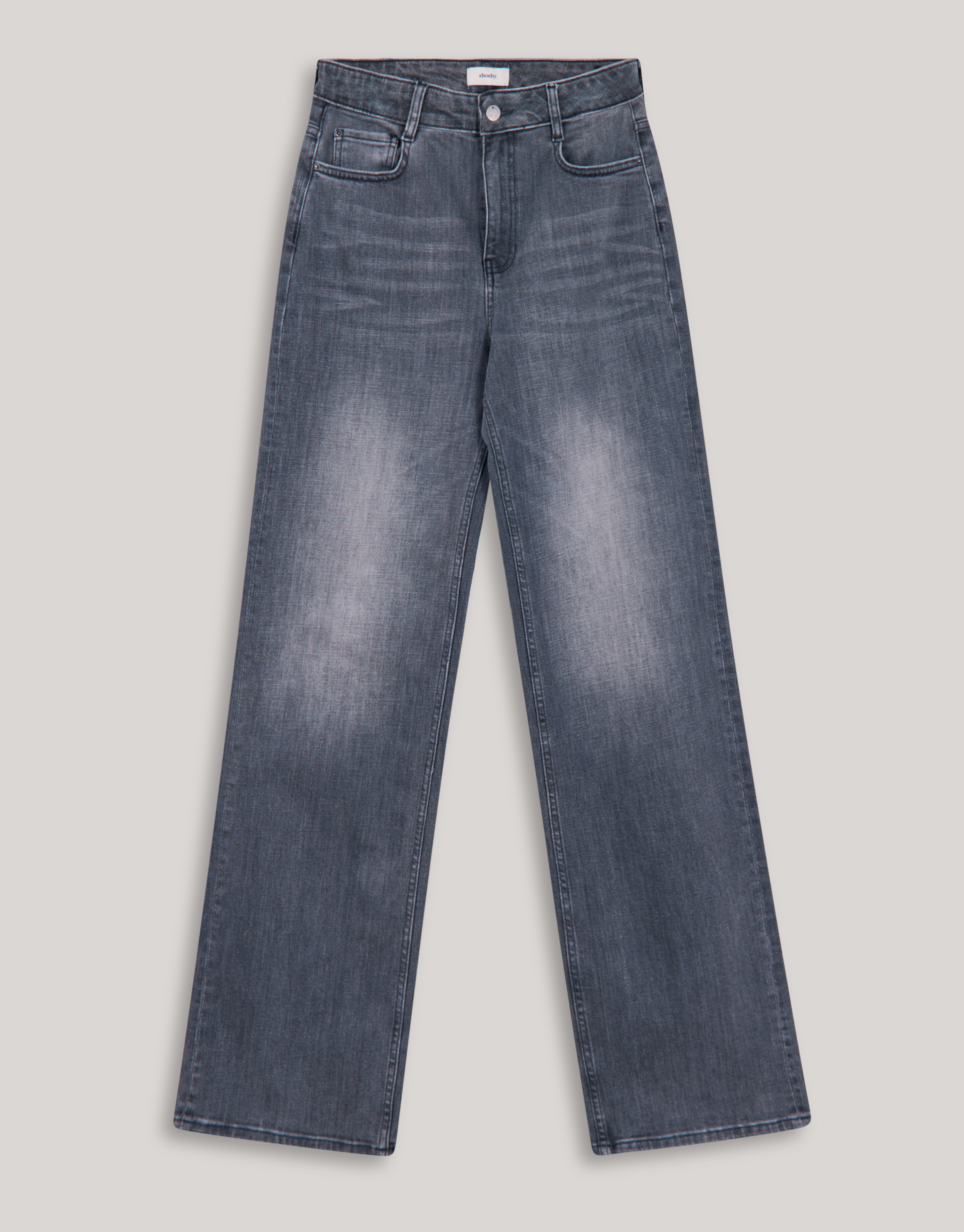 Wide Leg Fit Jeans Extra Long Donkergrijs SHOEBY WOMEN