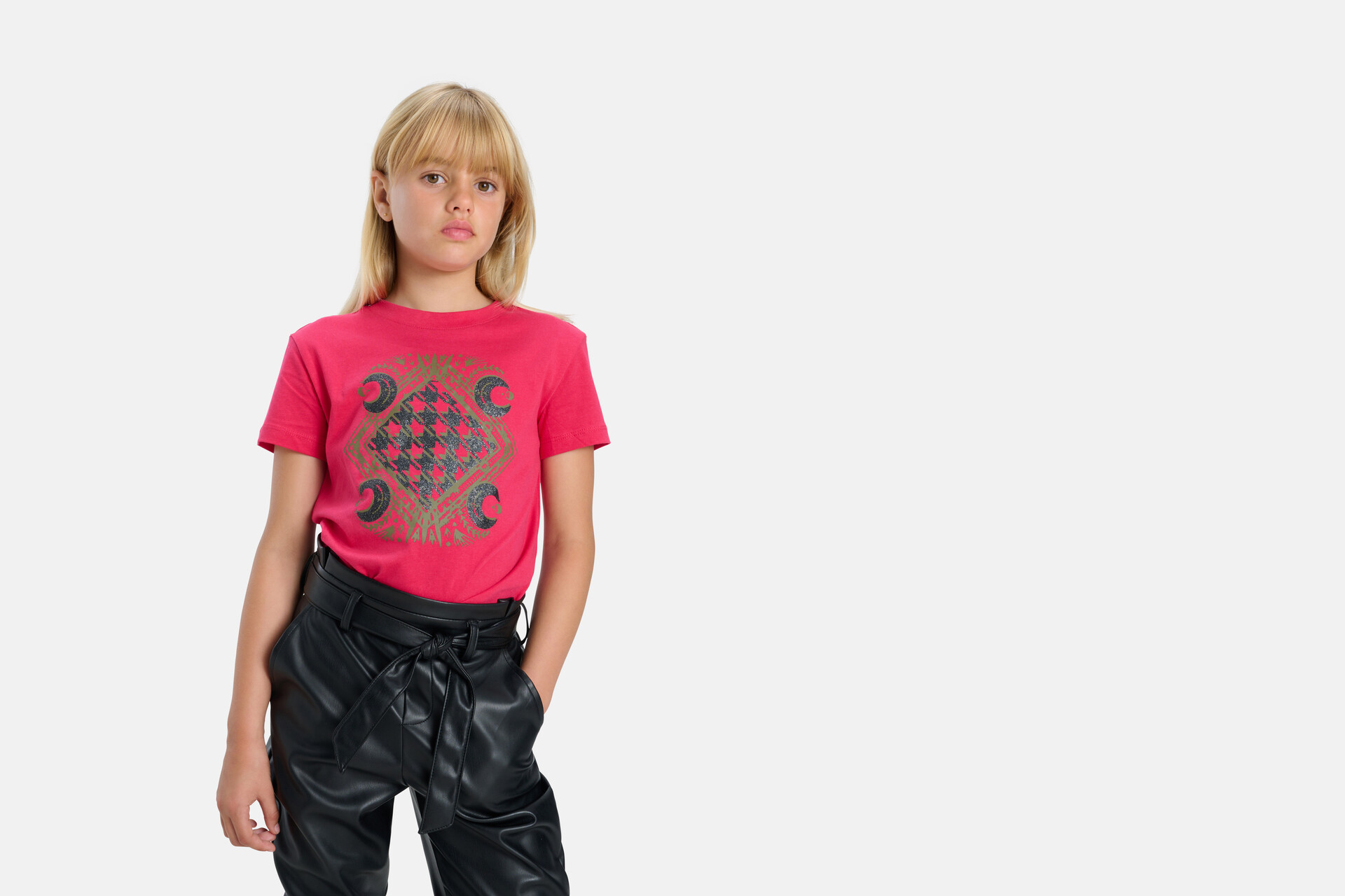 Print Loose T-shirt Roze SHOEBY GIRLS