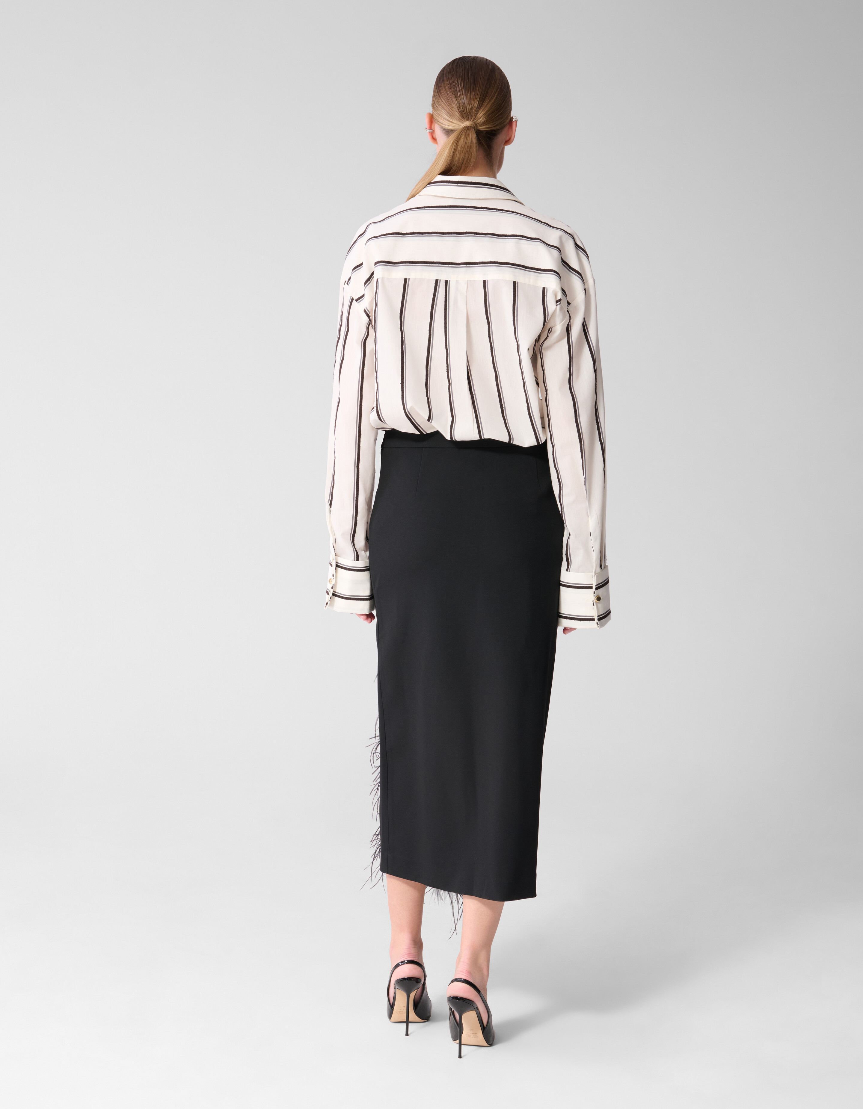 Feather Maxi Rok Zwart By Mieke SHOEBY WOMEN