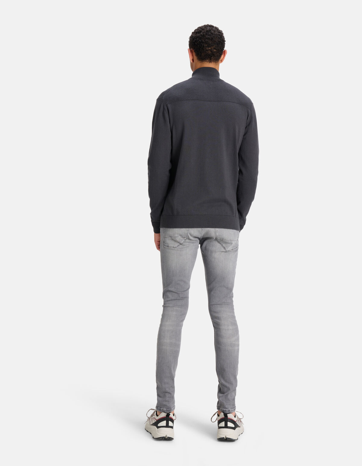 Zipper Trui Antraciet SHOEBY MEN