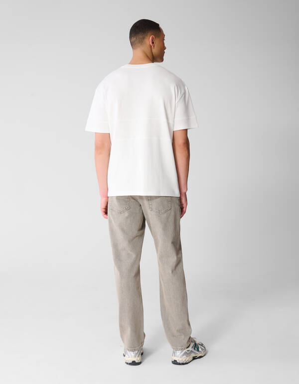 Minimalistisch T-shirt Wit SHOEBY MEN
