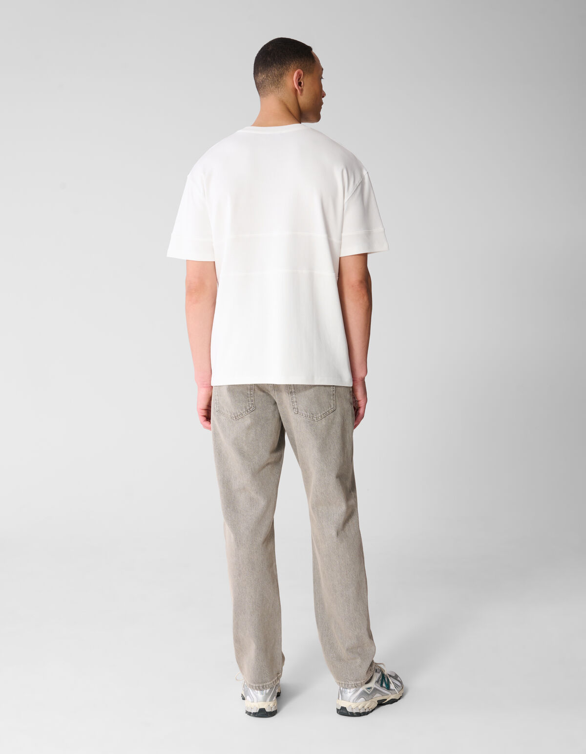 Minimalistisch T-shirt Wit SHOEBY MEN