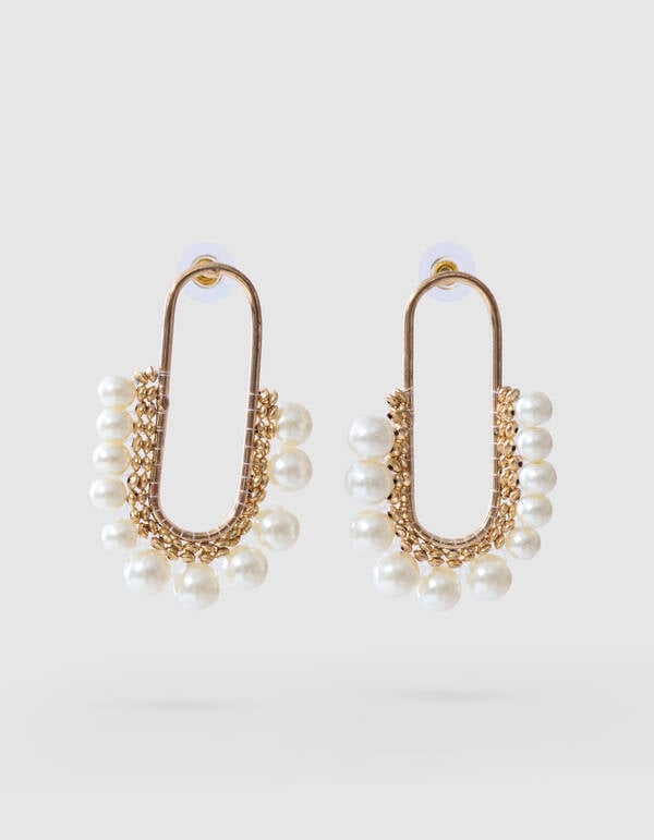Parel Oval Oorbellen Goud SHOEBY ACCESSOIRES