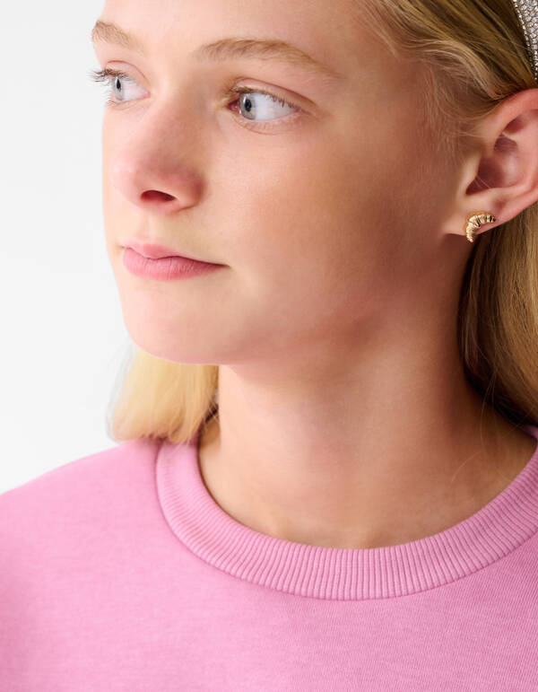 Ruffle Embroidery Sweater Roze SHOEBY GIRLS