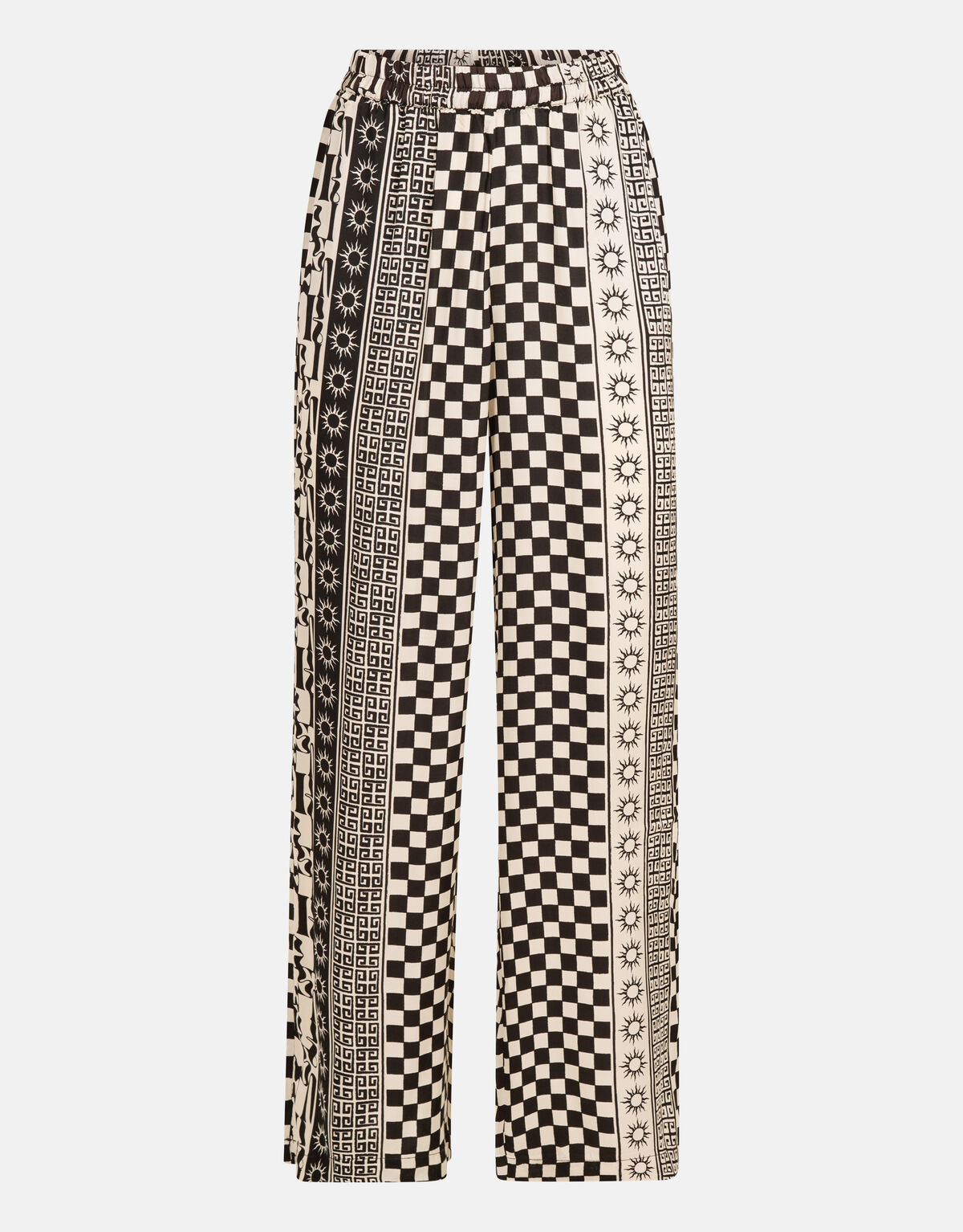 Printed Broek Zwart/Gebroken Wit SHOEBY WOMEN