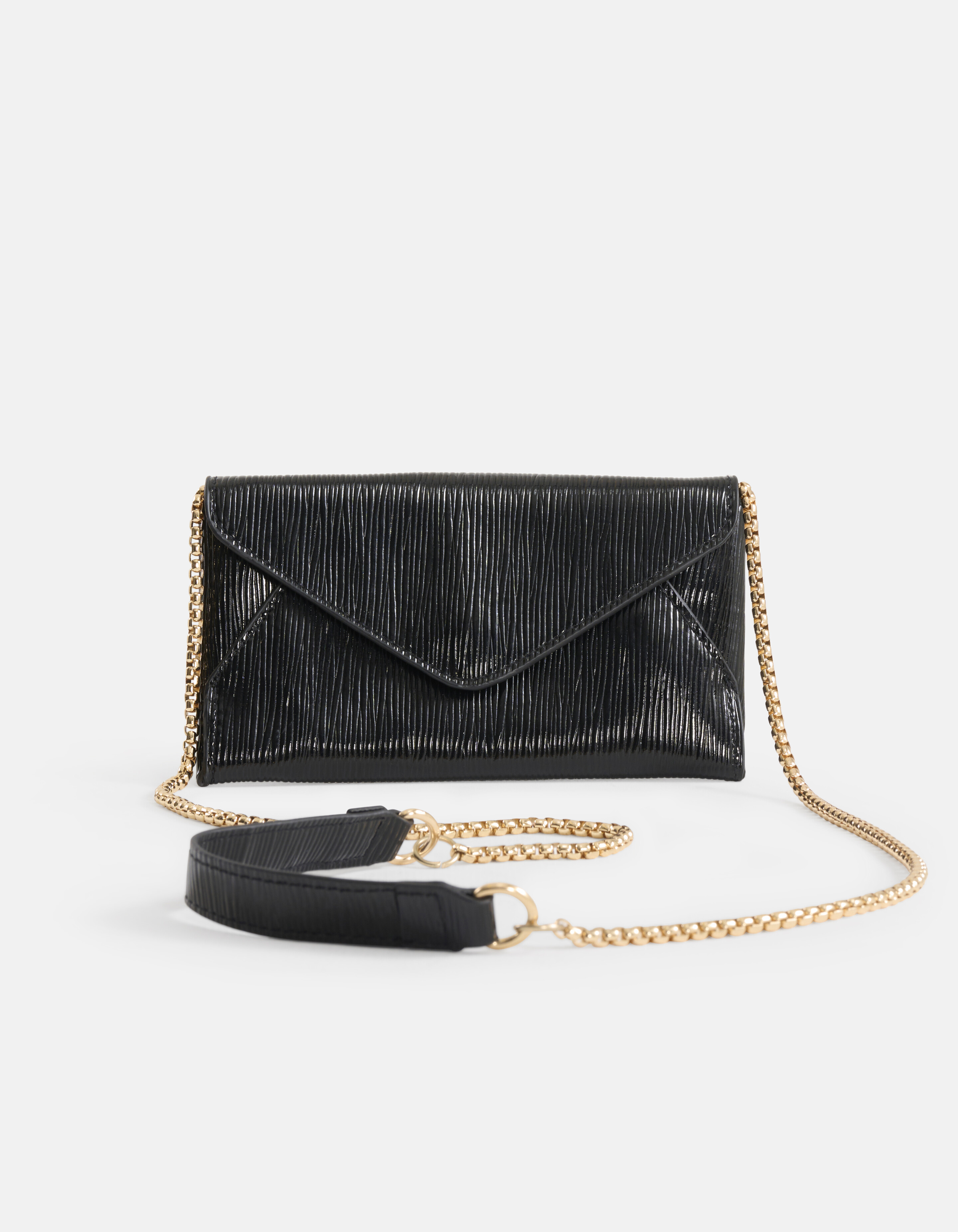Metallic Clutch Zwart SHOEBY ACCESSOIRES
