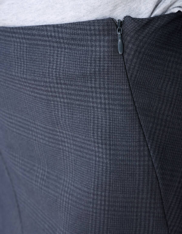 Ruiten Maxi Rok Donkergrijs SHOEBY WOMEN