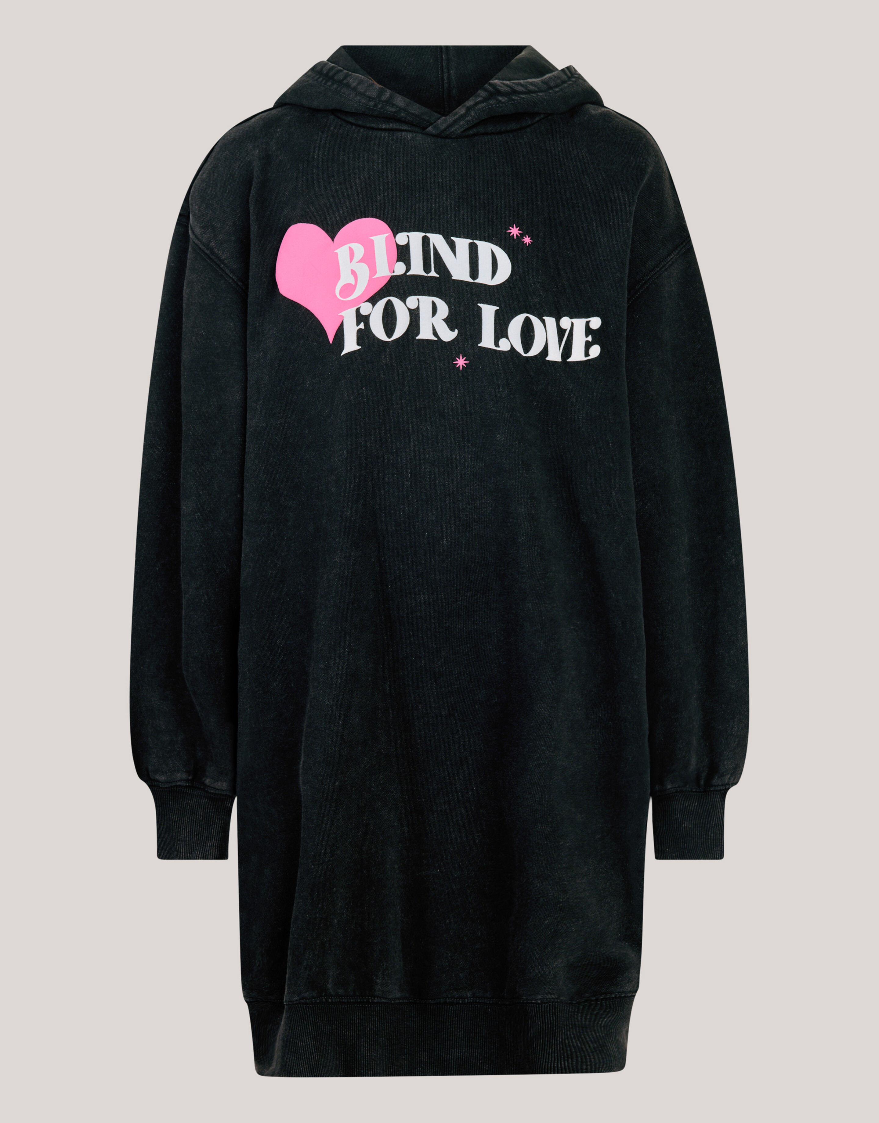 Artwork Hoodie Jurk Zwart SHOEBY GIRLS