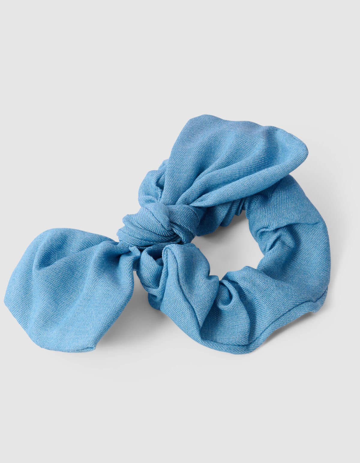 Denim Strik Scrunchie Lichtblauw SHOEBY ACCESSOIRES