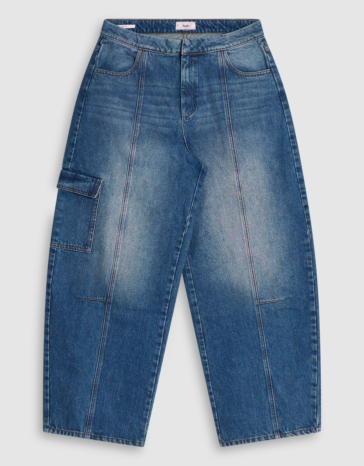 Cargo Barrel Fit Jeans Blauw SHOEBY WOMEN