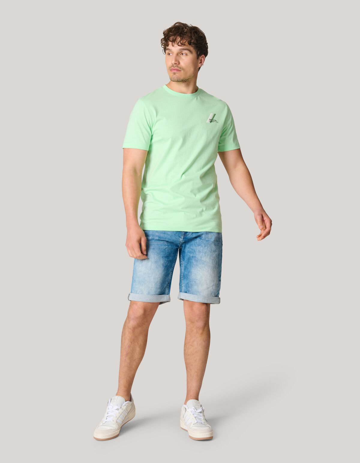 Artwork T-shirt Lichtgroen SHOEBY MEN