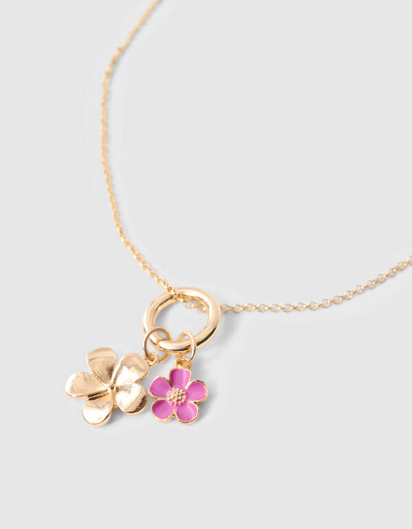 Flower Charm Ketting Goud SHOEBY ACCESSOIRES