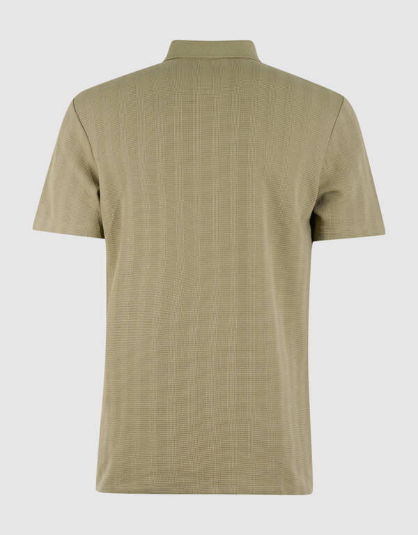 Waffle Stripe Polo Khaki SHOEBY MEN
