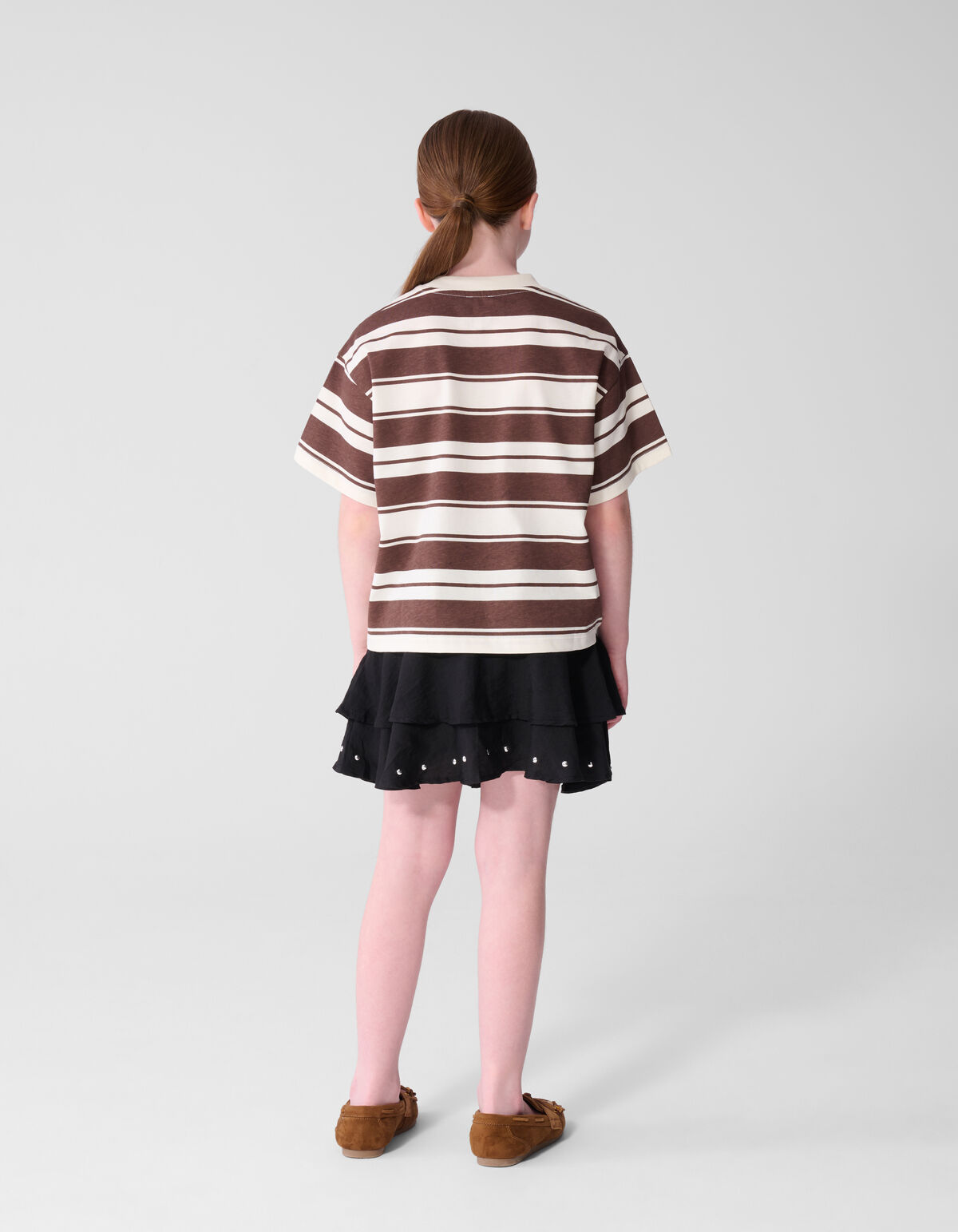 Ruffle Stud Rok Zwart SHOEBY GIRLS
