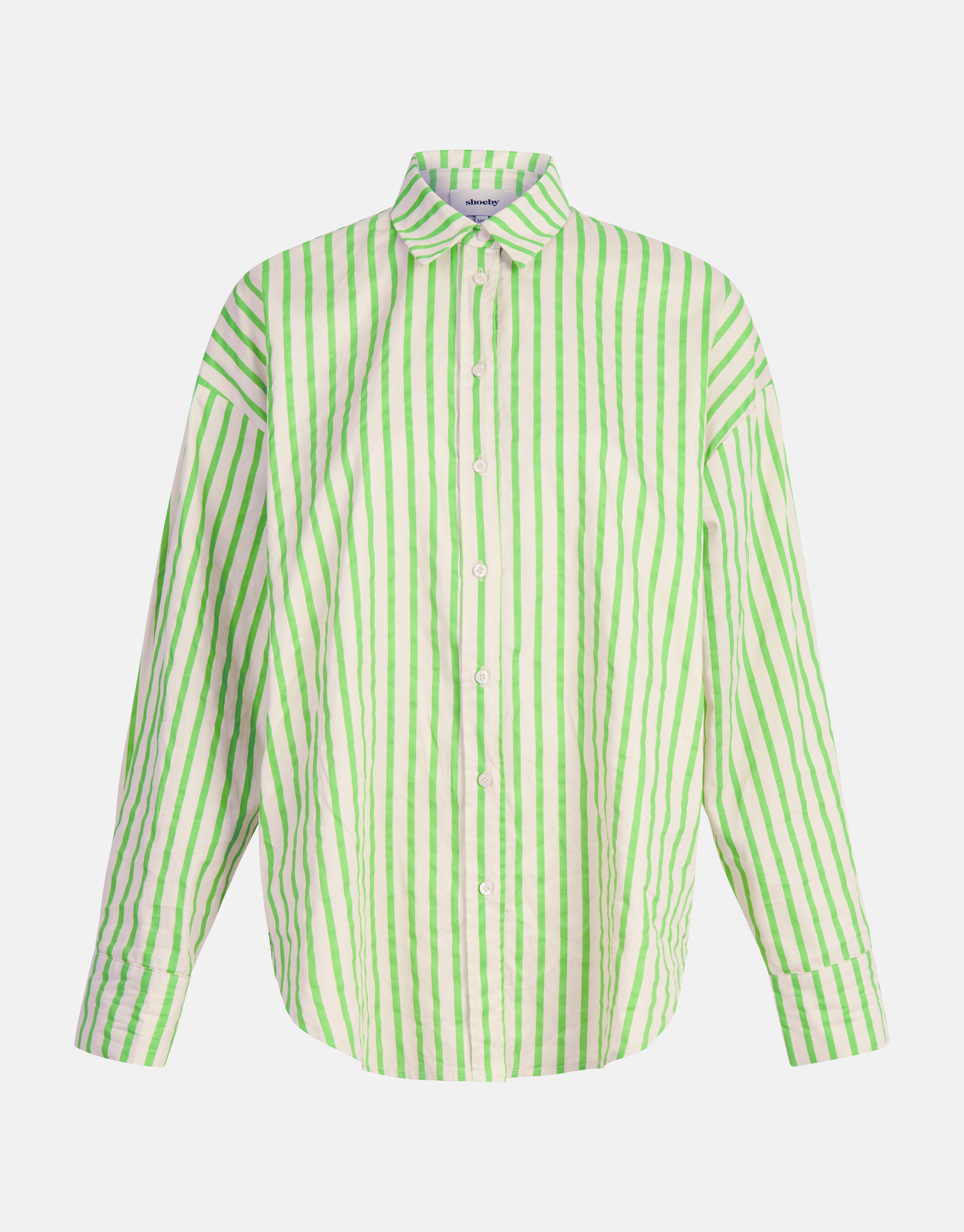 Pinstripe Blouse Groen SHOEBY WOMEN