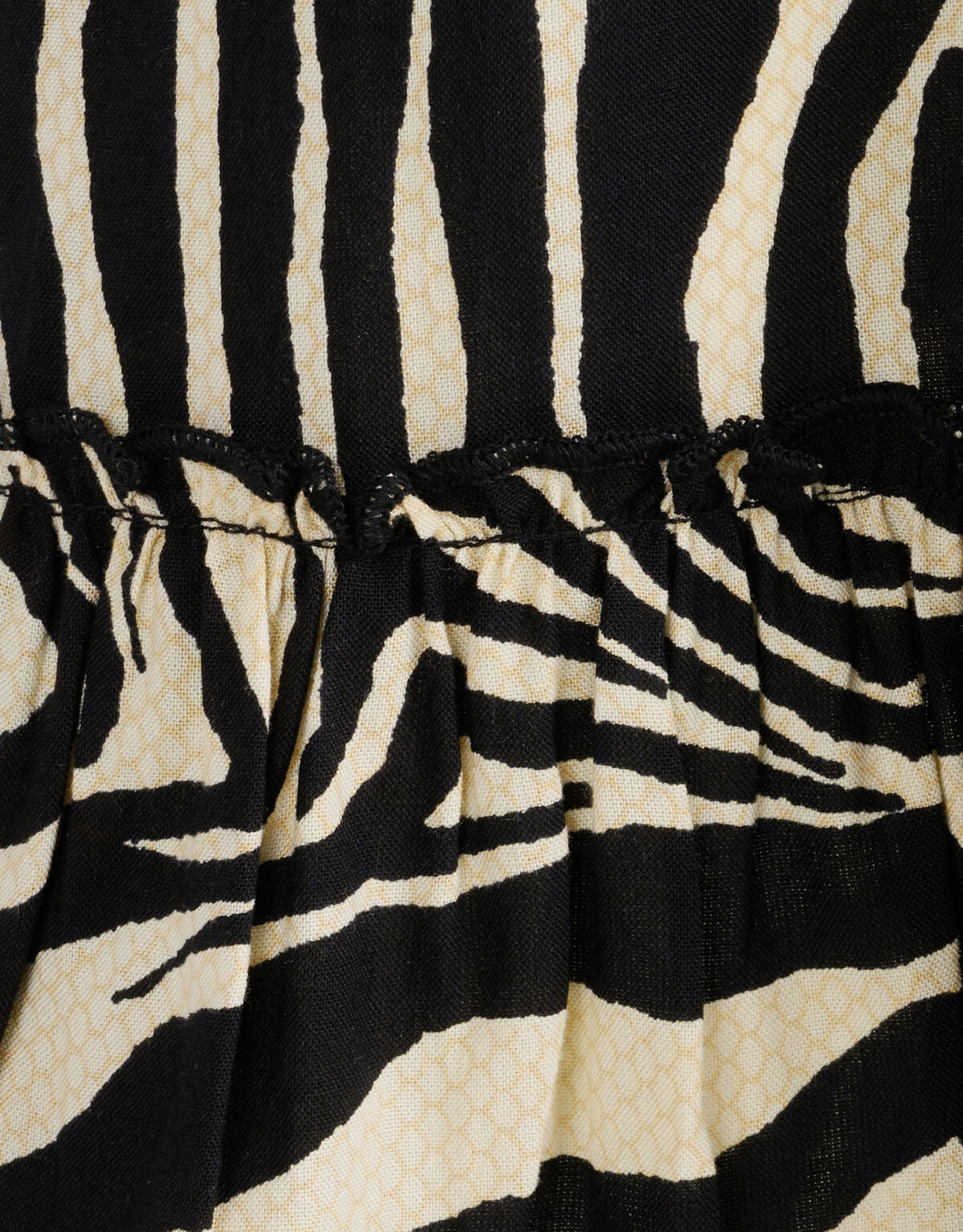 Zebra Jurk Zwart/Gebroken Wit SHOEBY GIRLS