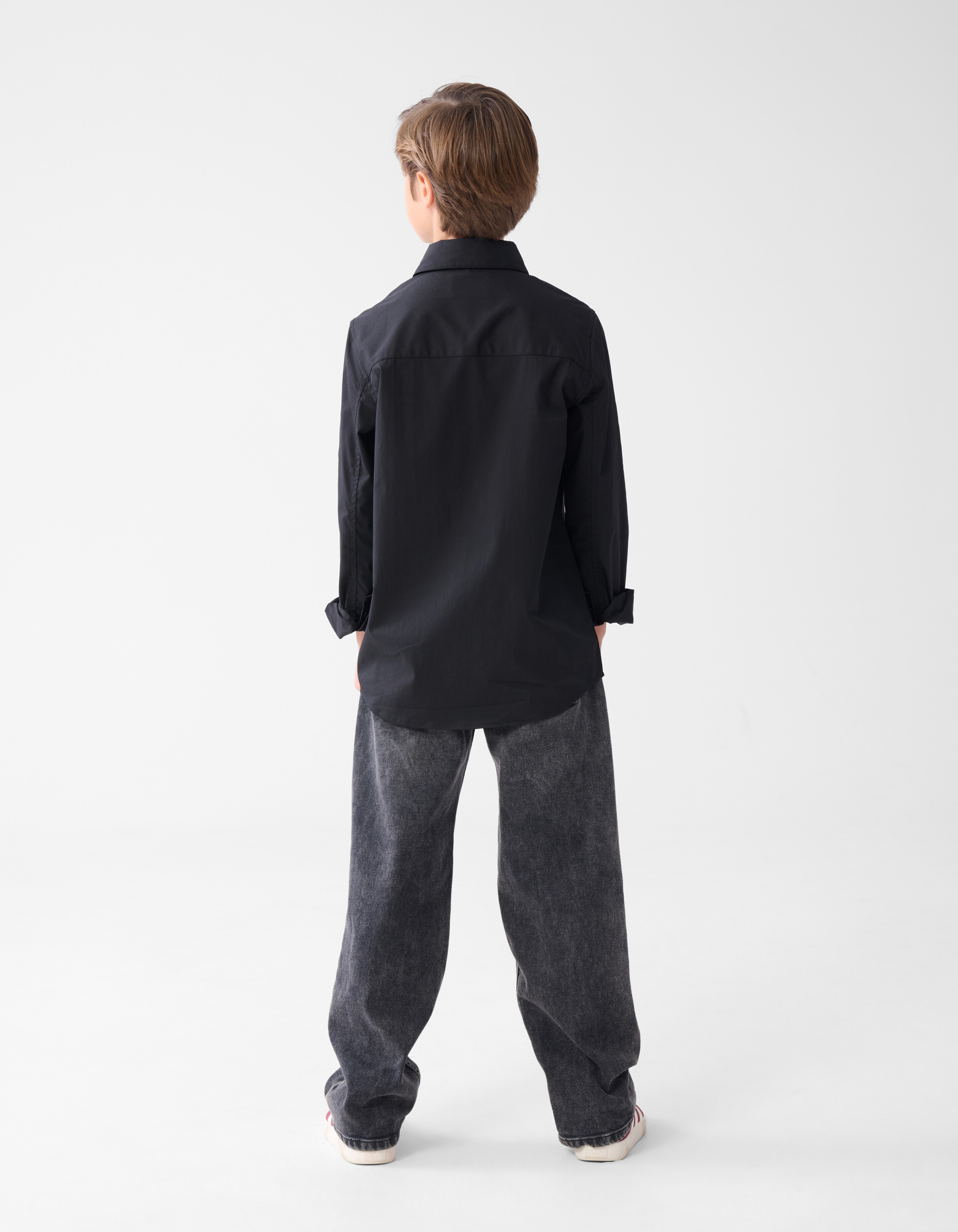Basis Overhemd Zwart SHOEBY BOYS