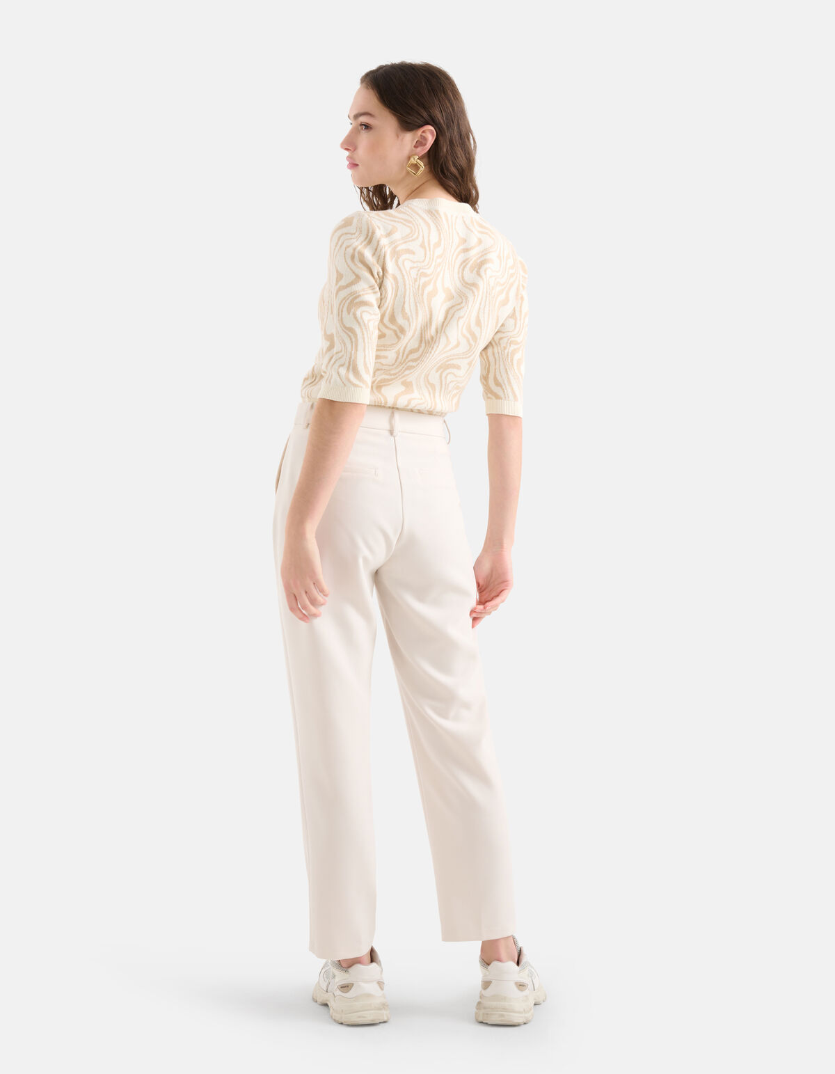 Jacquard Swirl Trui Beige SHOEBY WOMEN